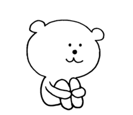 White bear !! sticker #9661175