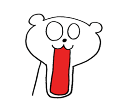 White bear !! sticker #9661181