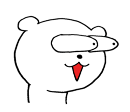 White bear !! sticker #9661183
