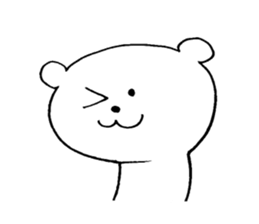 White bear !! sticker #9661187
