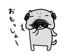 fukui pug sticker #9661353