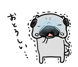 fukui pug sticker #9661360
