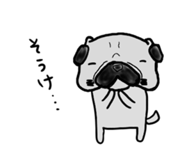 fukui pug sticker #9661370