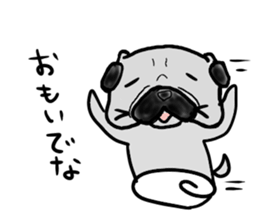 fukui pug sticker #9661385