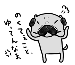 fukui pug sticker #9661389