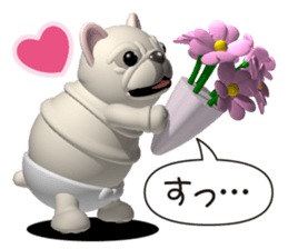 Cheerful french bulldog sticker #9661852