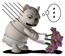 Cheerful french bulldog sticker #9661855