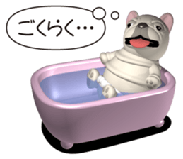 Cheerful french bulldog sticker #9661869