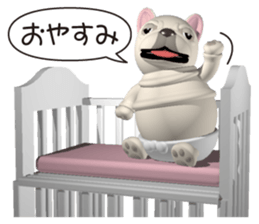 Cheerful french bulldog sticker #9661870