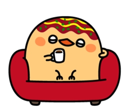 octopus ball sparrow 3 sticker #9662538