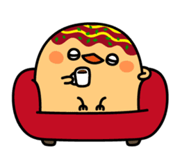 octopus ball sparrow 3 sticker #9662538