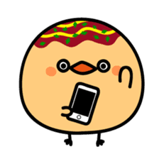 octopus ball sparrow 3 sticker #9662544