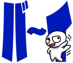 whiteballman with big letter sticker #9662575