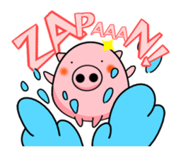 The cute and rounded pig sticker #9663371