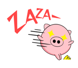 The cute and rounded pig sticker #9663379