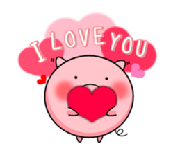 The cute and rounded pig sticker #9663384