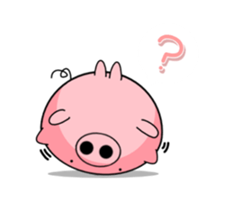 The cute and rounded pig sticker #9663388
