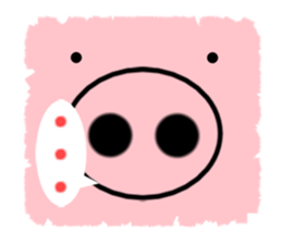 The cute and rounded pig sticker #9663391