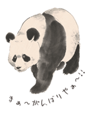 Cute Panda and Whale sticker #9664199