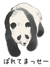 Cute Panda and Whale sticker #9664200