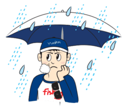 Fishing Boy with Chinglew sticker #9664560