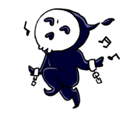 skull here there sticker #9665312