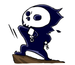 skull here there sticker #9665316