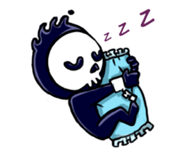 skull here there sticker #9665318