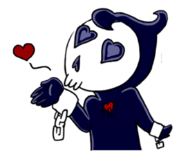 skull here there sticker #9665321