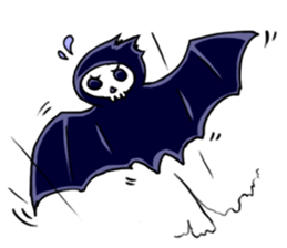 skull here there sticker #9665323