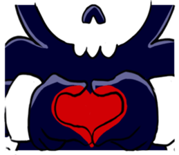 skull here there sticker #9665325