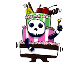 skull here there sticker #9665332