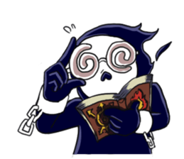 skull here there sticker #9665334