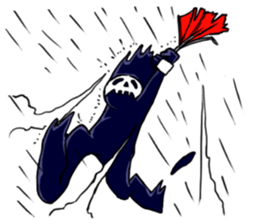 skull here there sticker #9665338