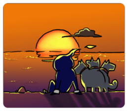 skull here there sticker #9665351