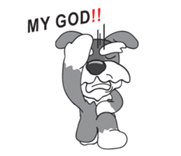 Grey Puppy sticker #9665402