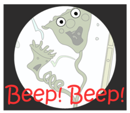 The world of the microbe sticker #9665449