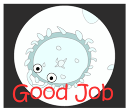 The world of the microbe sticker #9665456