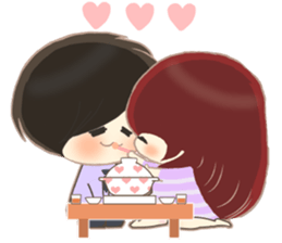 lovely couple sticker sticker #9667370