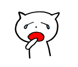 White cat ! sticker #9668048