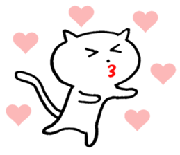 White cat ! sticker #9668055