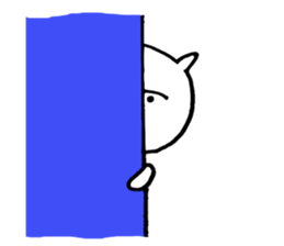 White cat ! sticker #9668062