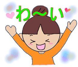 Kansai people Women's three sisters sticker #9668472