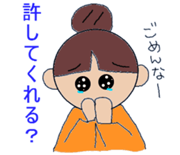 Kansai people Women's three sisters sticker #9668478