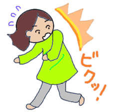 Kansai people Women's three sisters sticker #9668483