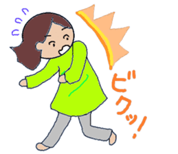 Kansai people Women's three sisters sticker #9668483