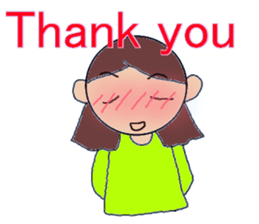 Kansai people Women's three sisters sticker #9668487