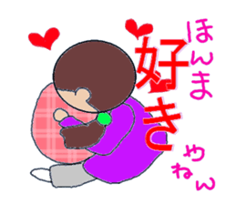 Kansai people Women's three sisters sticker #9668488