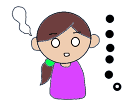 Kansai people Women's three sisters sticker #9668494