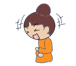 Kansai people Women's three sisters sticker #9668496